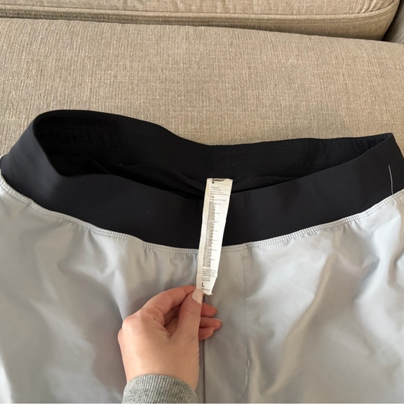 Fabletics Men's Light Icy Blue Athletic Shorts - Picture 2 of 3